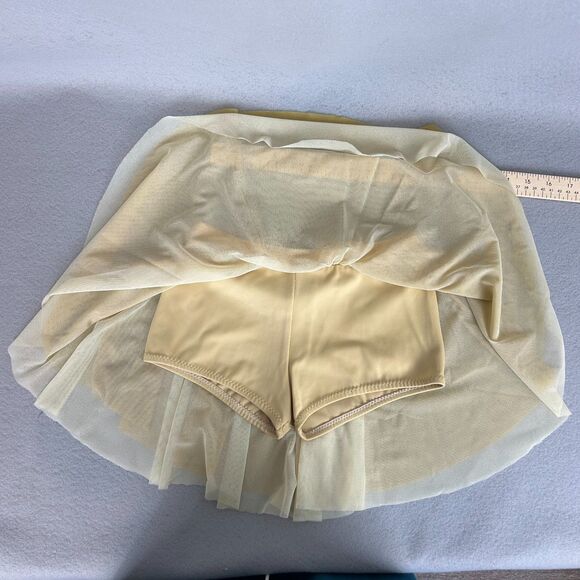 Mara Dancewear Small Yellow Gold Mesh Skirt & Crop Top Set Ballet Costume - Picture 6 of 8